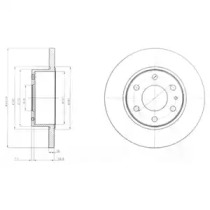 Тормозной диск DELPHI BG4165