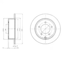 Тормозной диск DELPHI BG4179