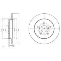 Тормозной диск DELPHI BG4201