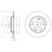 Тормозной диск DELPHI BG4280