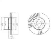 Тормозной диск DELPHI BG4454