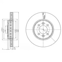 Тормозной диск DELPHI BG4536