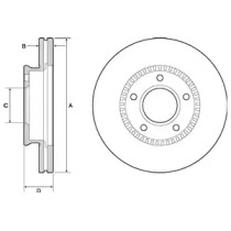 Тормозной диск DELPHI BG4663C