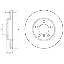 Тормозной диск DELPHI BG4668C