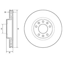 Тормозной диск DELPHI BG4674C