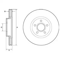 Тормозной диск DELPHI BG4676C