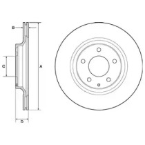 Тормозной диск DELPHI BG4693C