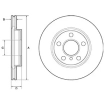 Тормозной диск DELPHI BG4704C