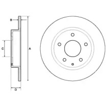 Тормозной диск DELPHI BG4707C