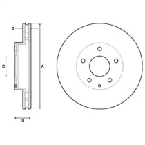 Тормозной диск DELPHI BG4712C