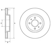 Тормозной диск DELPHI BG4743C