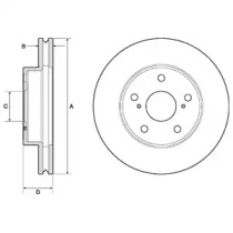 Тормозной диск DELPHI BG4758C