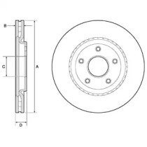 Тормозной диск DELPHI BG4759C