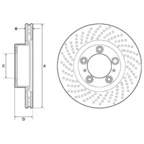 Тормозной диск DELPHI BG4813C