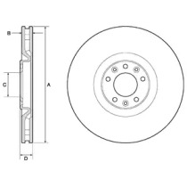 Тормозной диск DELPHI BG4814C