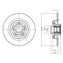 Тормозной диск DELPHI BG9023RS