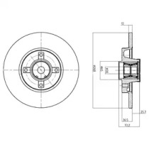 Тормозной диск DELPHI BG9053RSC