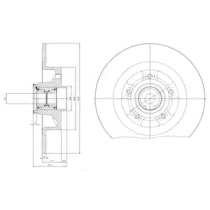 Тормозной диск DELPHI BG9115RS