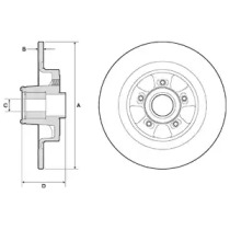 Тормозной диск DELPHI BG9133RS