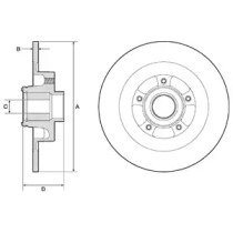 Тормозной диск DELPHI BG9134RS