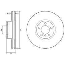 Тормозной диск DELPHI BG9141C