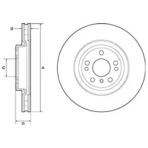 Тормозной диск DELPHI BG9148C