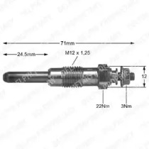 Свеча накаливания DELPHI HDS221