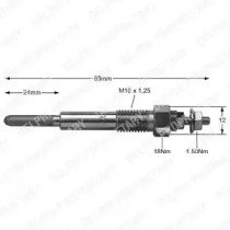 Свеча накаливания DELPHI HDS249