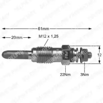 Свеча накаливания DELPHI HDS254