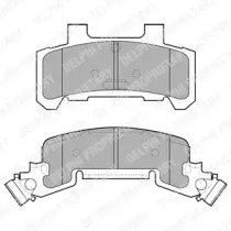 Комплект тормозных колодок, дисковый тормоз DELPHI LP1257