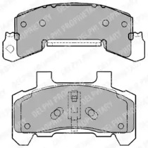 Комплект тормозных колодок, дисковый тормоз DELPHI LP1263