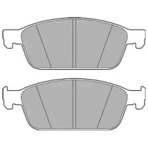 Комплект тормозных колодок, дисковый тормоз DELPHI LP2495