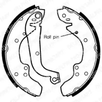 Комлект тормозных накладок DELPHI LS1295
