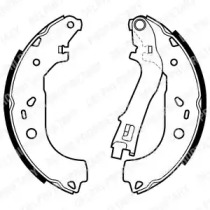 Комлект тормозных накладок DELPHI LS1979