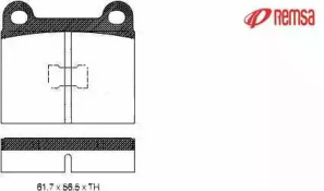 Комплект тормозных колодок METZGER 0017.00