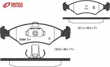 Комплект тормозных колодок METZGER 0119.10