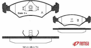 Комплект тормозных колодок METZGER 0119.20