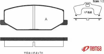 Комплект тормозных колодок METZGER 0190.10