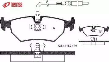 Комплект тормозных колодок METZGER 0265.32