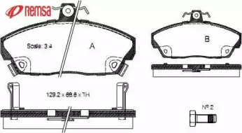 Комплект тормозных колодок METZGER 0337.02