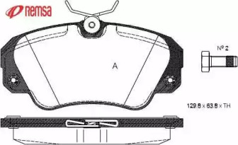 Комплект тормозных колодок METZGER 0382.00