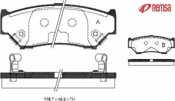 Комплект тормозных колодок METZGER 0389.12