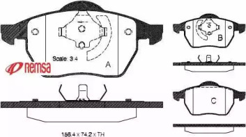 Комплект тормозных колодок METZGER 0390.01