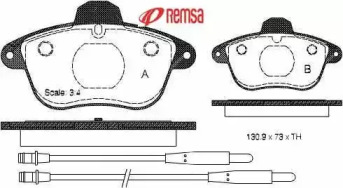 Комплект тормозных колодок METZGER 0401.14