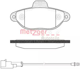 Комплект тормозных колодок METZGER 0414.22