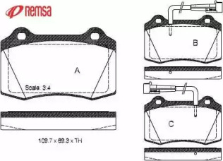 Комплект тормозных колодок METZGER 0434.22