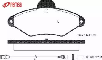 Комплект тормозных колодок METZGER 0438.04