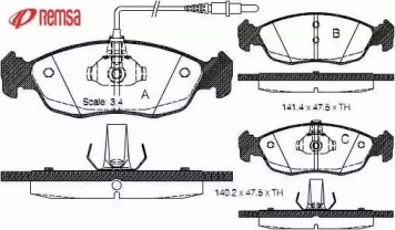 Комплект тормозных колодок METZGER 0461.02