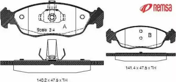 Комплект тормозных колодок METZGER 0461.10