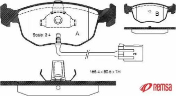 Комплект тормозных колодок METZGER 0575.02